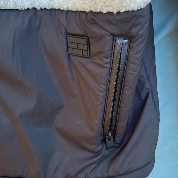 FRAME Mix Media High Pile Fleece Jacket Off White **no insert** NWT sz LARGE - Picture 7 of 8